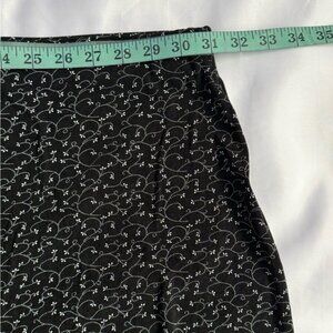 Briggs New York Black Patterned Maxi Skirt